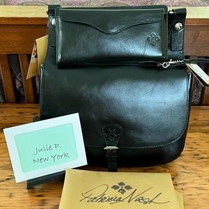 ❤️SOLD❤️Patricia Nash Set. London Saddle Bag - Heritage-Black With PN Wallet